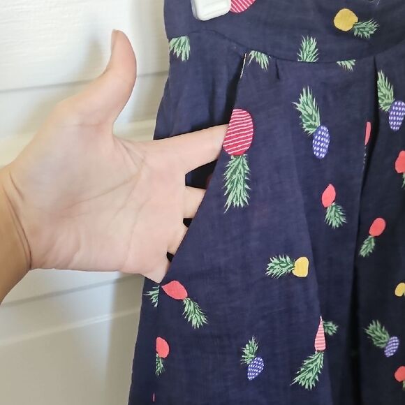 Louche London Tropical Pineapple A-Line Skirt NWT XS (Runs Small, 24” Waist) - Picture 6 of 11